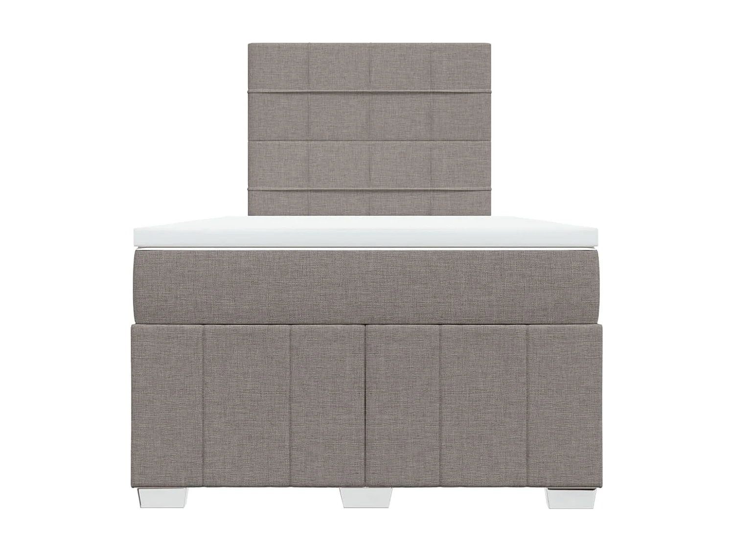 Boxspringbett mit Matratze Taupe 120x200 cm Stoff