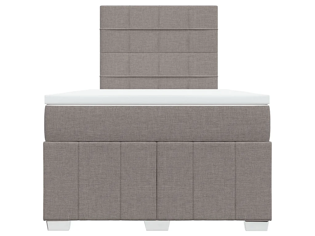 Boxspring met matras stof taupe 120x200 cm
