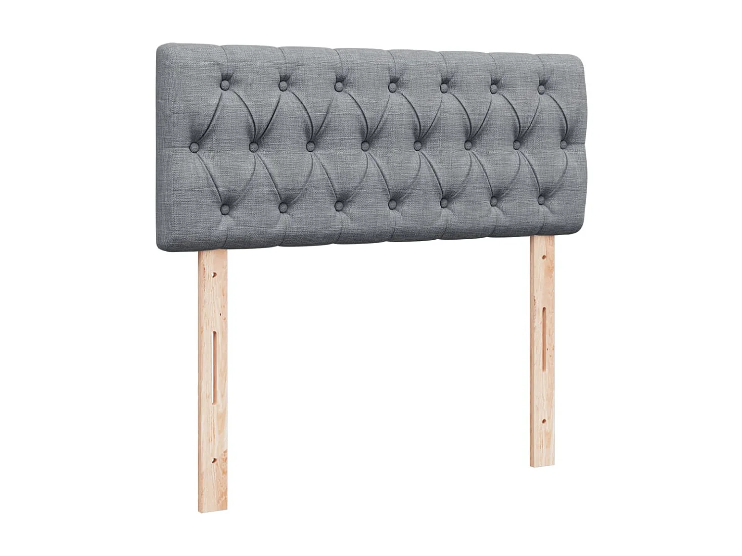 Cama box spring con colchón tela gris claro 120x190 cm