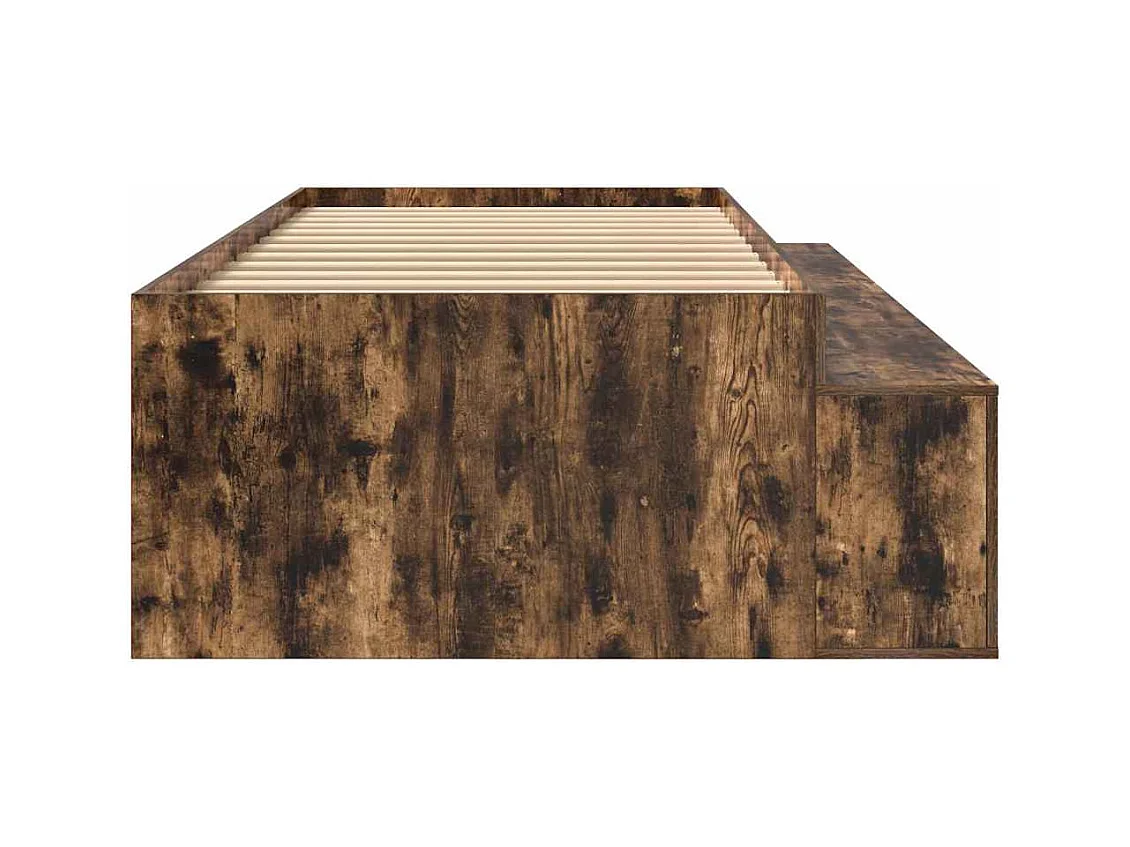 Cadre de lit Chêne fumé 100 x 200 cm Bois d'ingénierie