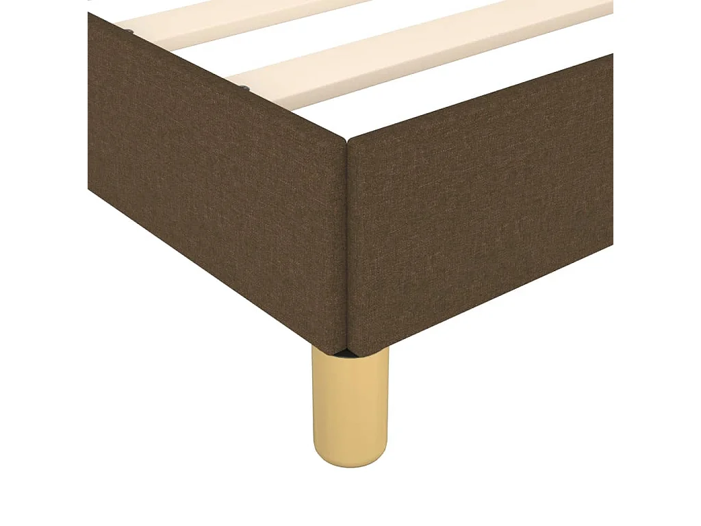 Bettgestell ohne Matratze Dunkelbraun 120x190 cm Stoff