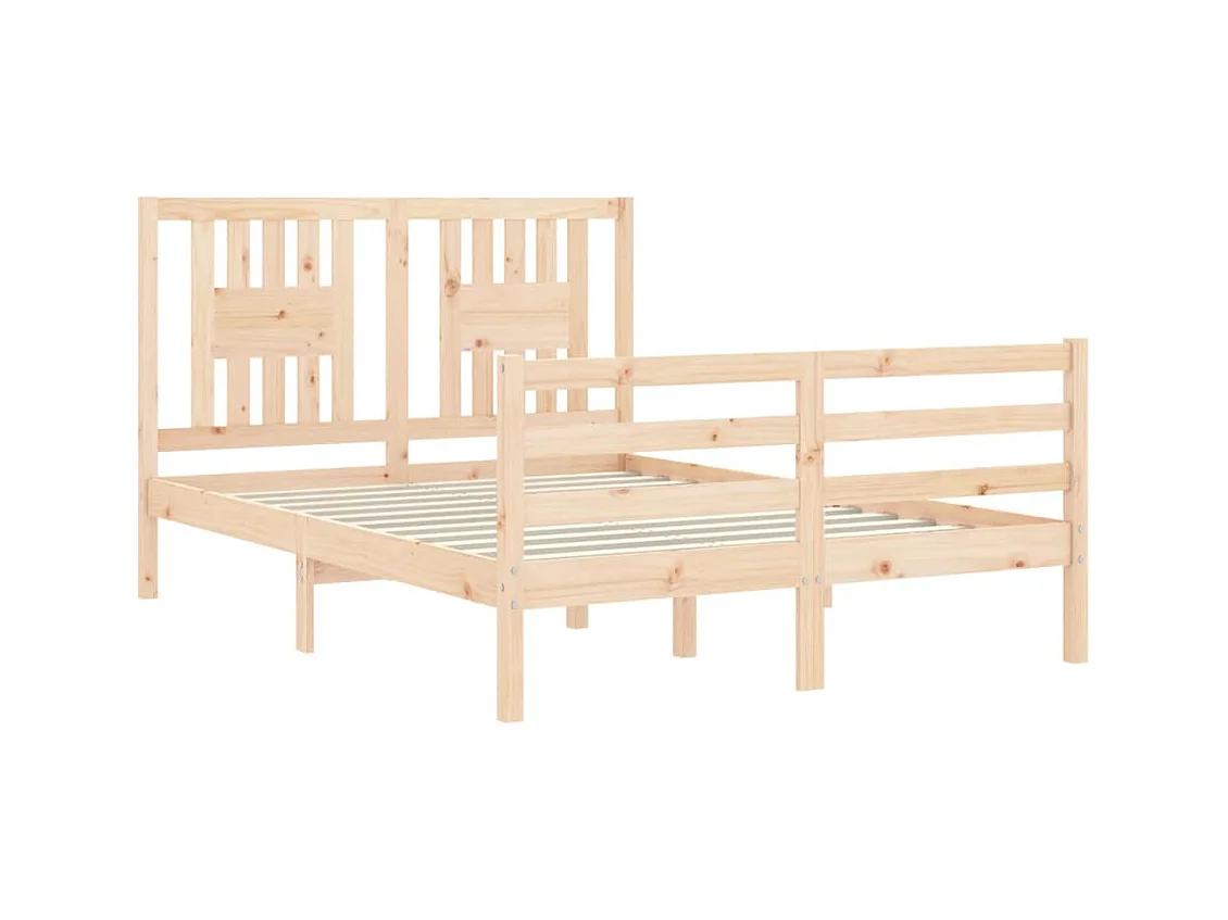 Cadre de lit sans matelas 120x200 cm bois massif