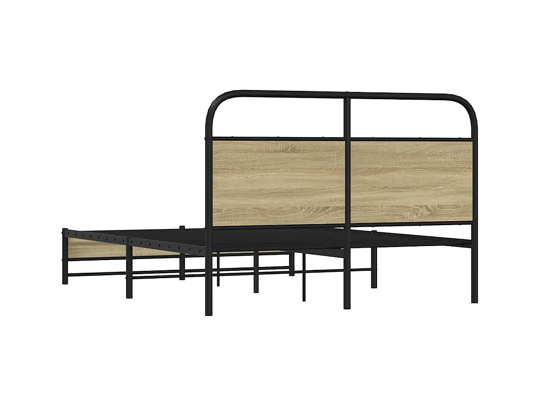 Bettgestell ohne Matratze 120x200 cm Sonoma-Eiche Holzwerkstoff