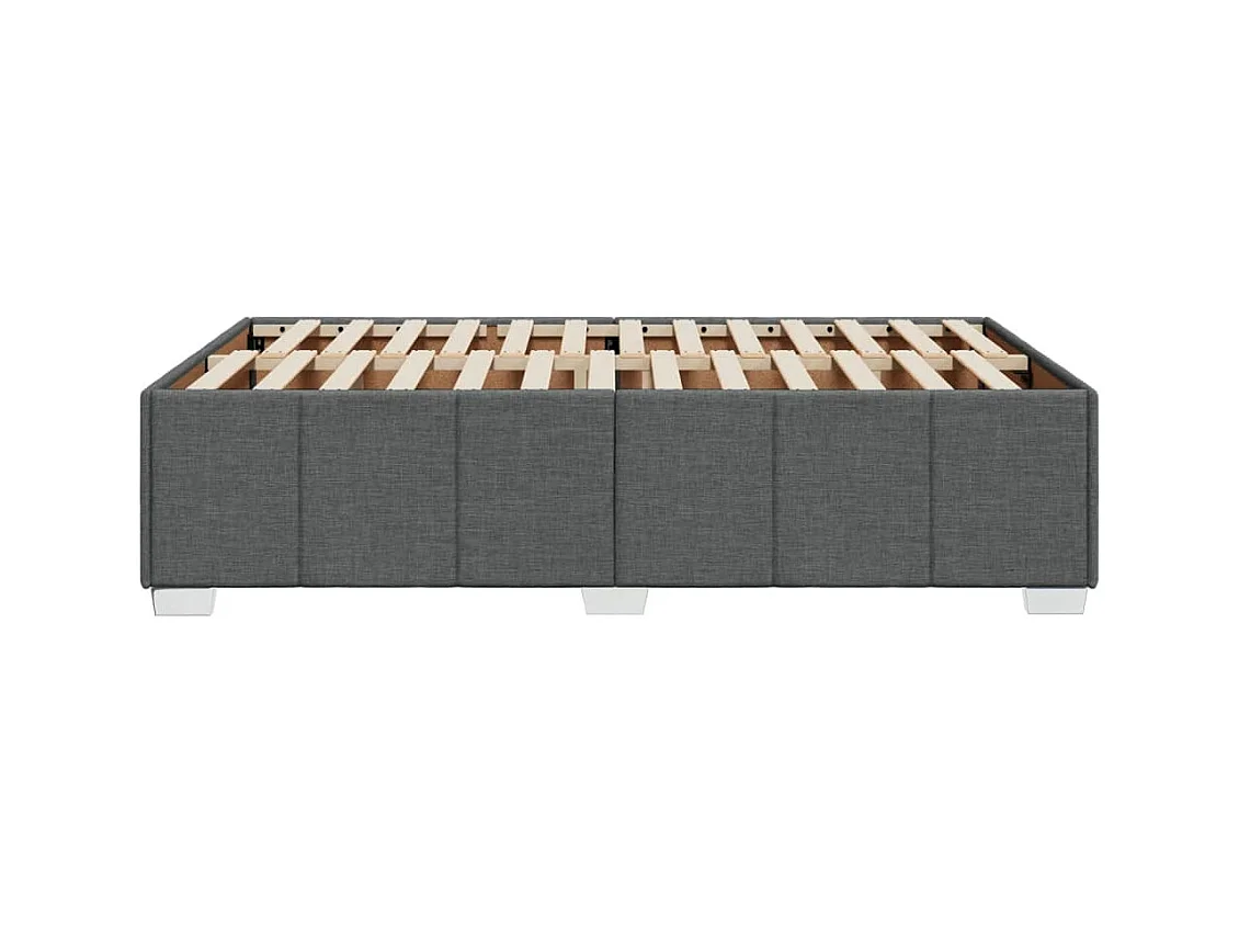 Bettgestell ohne Matratze Dunkelgrau 120x190 cm Stoff