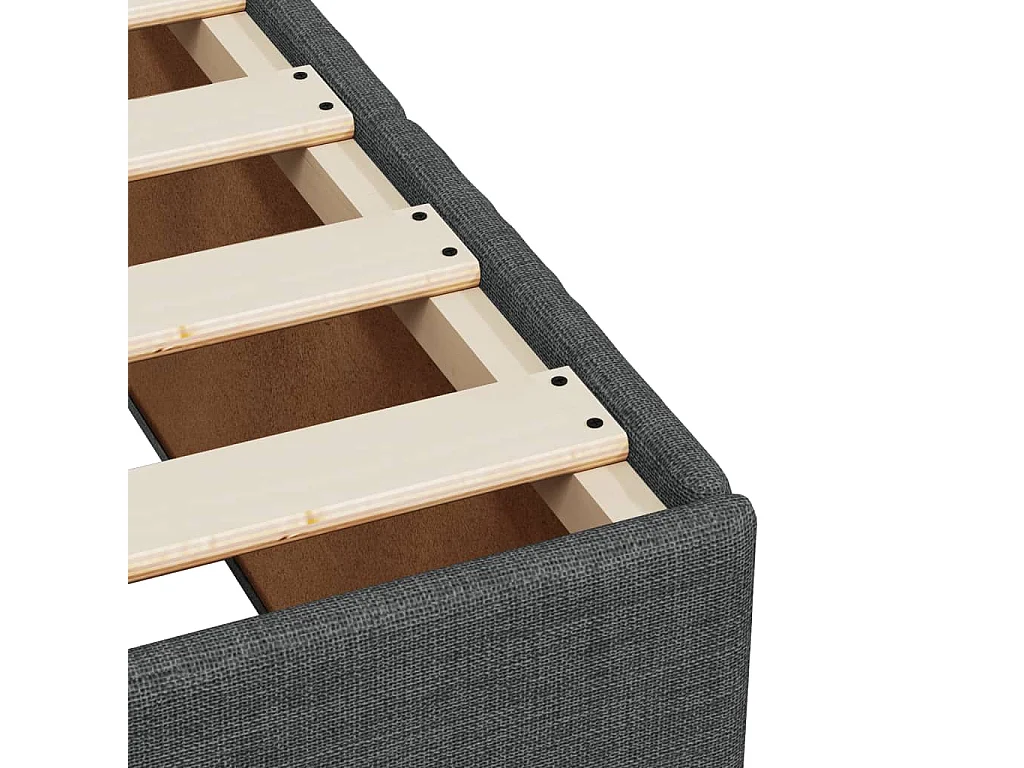 Bettgestell ohne Matratze Dunkelgrau 120x190 cm Stoff