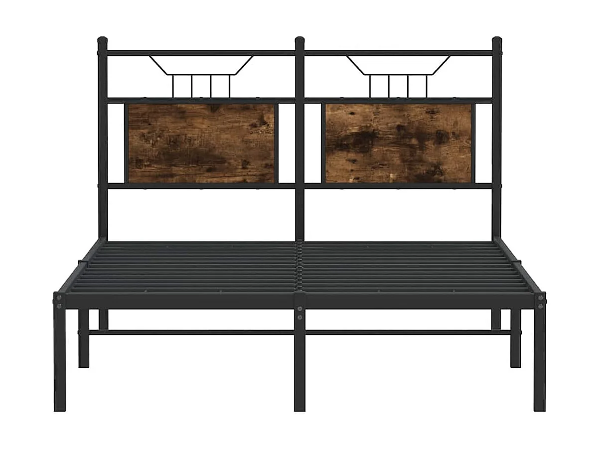 Bettgestell ohne Matratze Räuchereiche 120x200 cm Holzwerkstoff