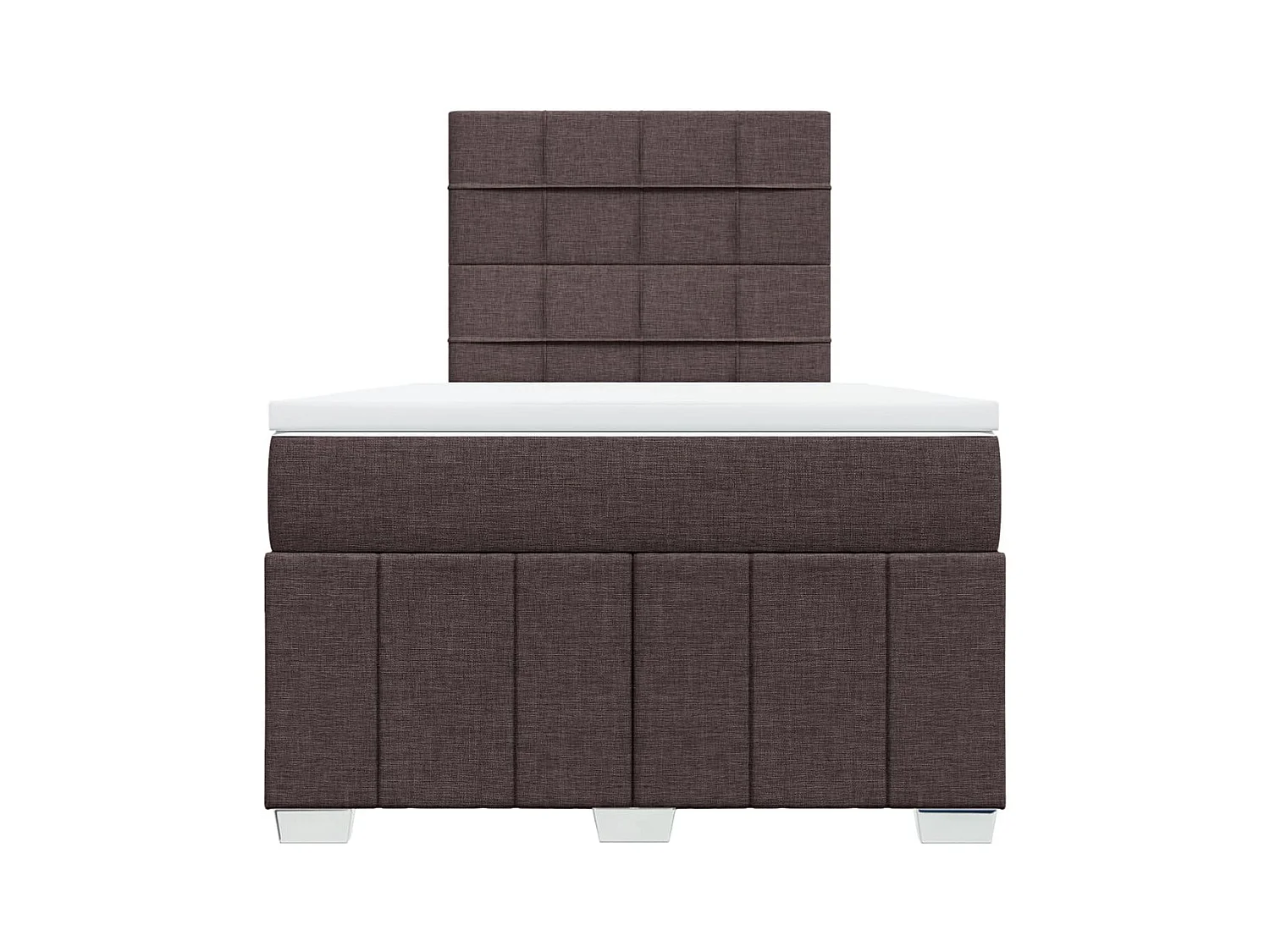 Boxspringbett mit Matratze Dunkelbraun 120x200 cm Stoff