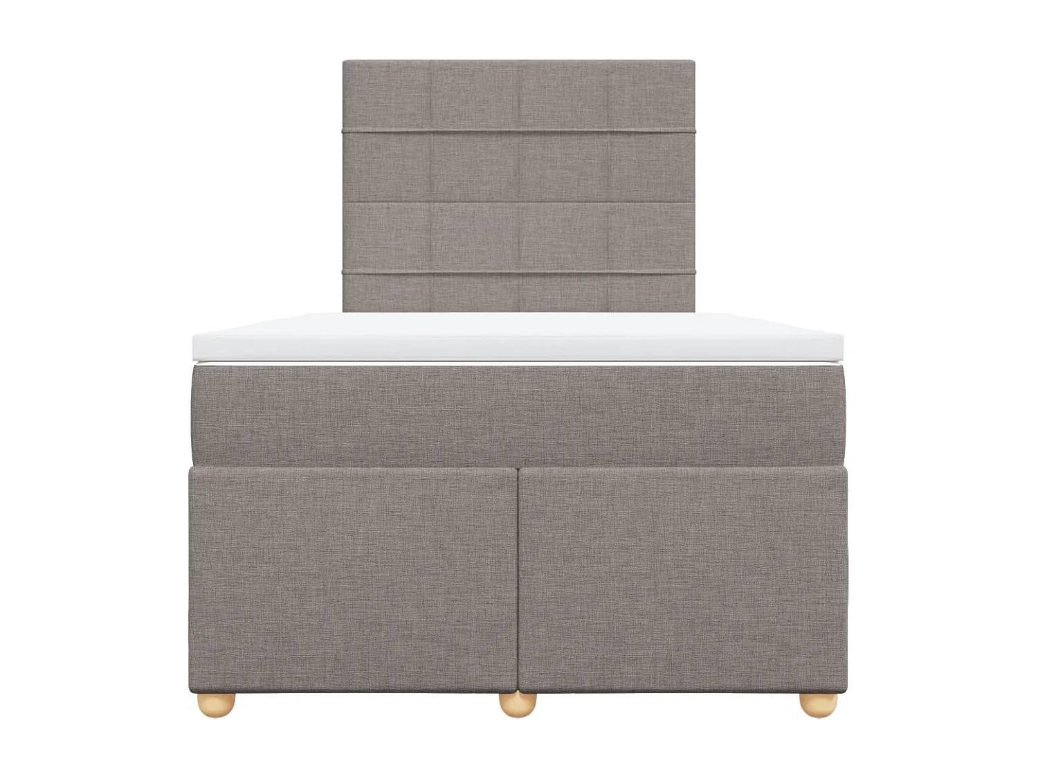 Boxspringbett mit Matratze Taupe 120x200 cm Stoff