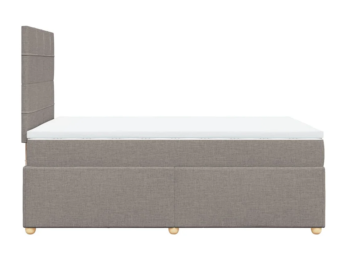 Giroletto a Molle con Materasso Tortora 120x200 cm in Tessuto