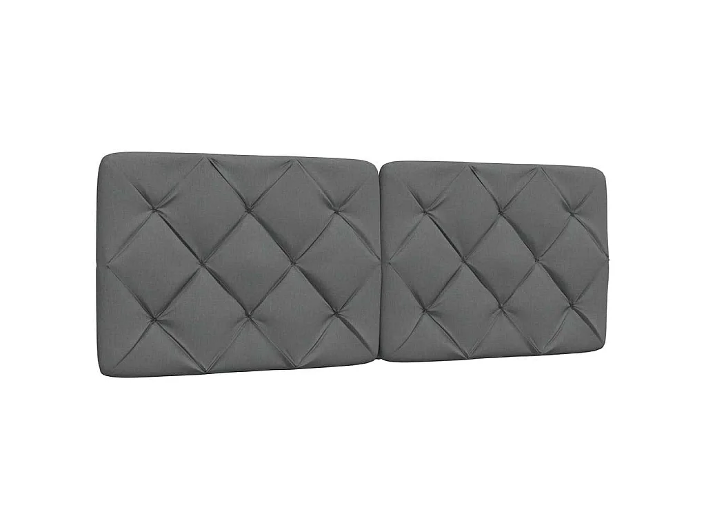 Cadre de lit sans matelas gris foncé 120x200 cm tissu