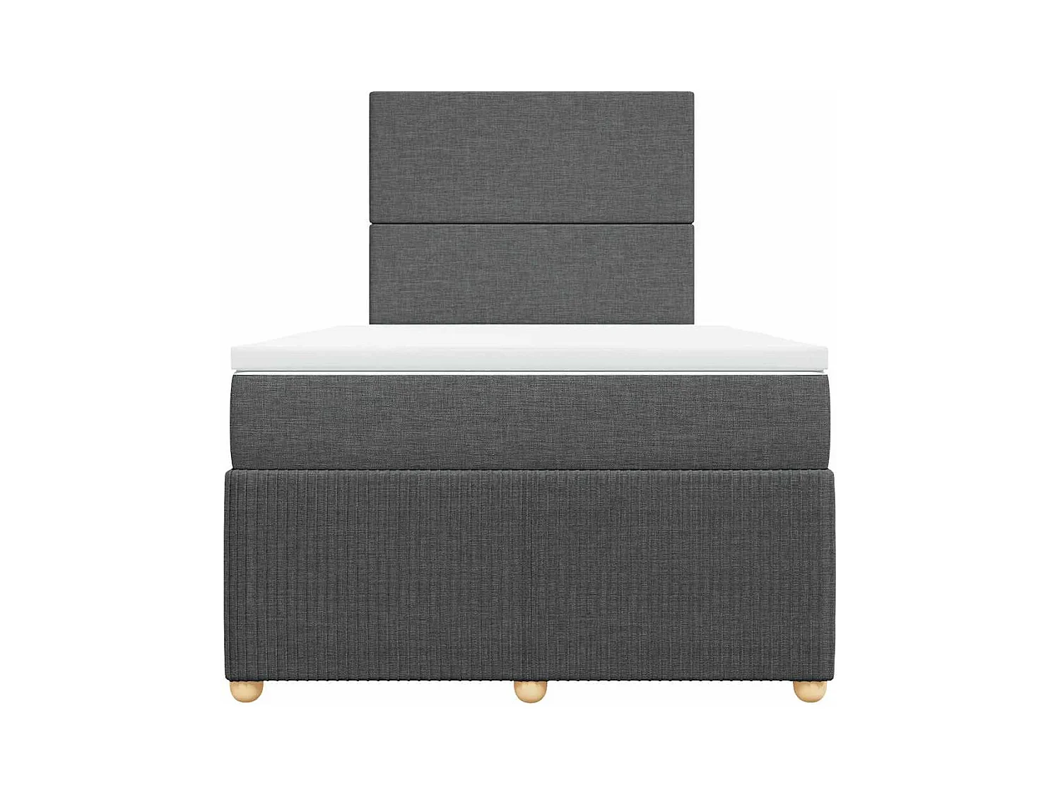 Boxspring met matras stof donkergrijs 120x190 cm