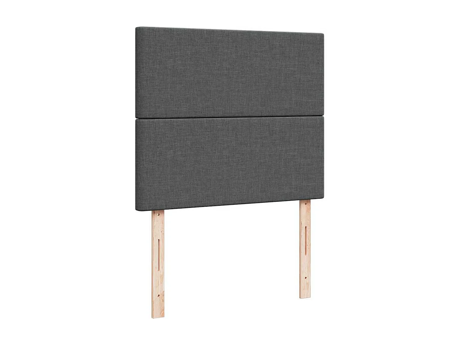 Cama box spring con colchón tela gris oscuro 120x190 cm