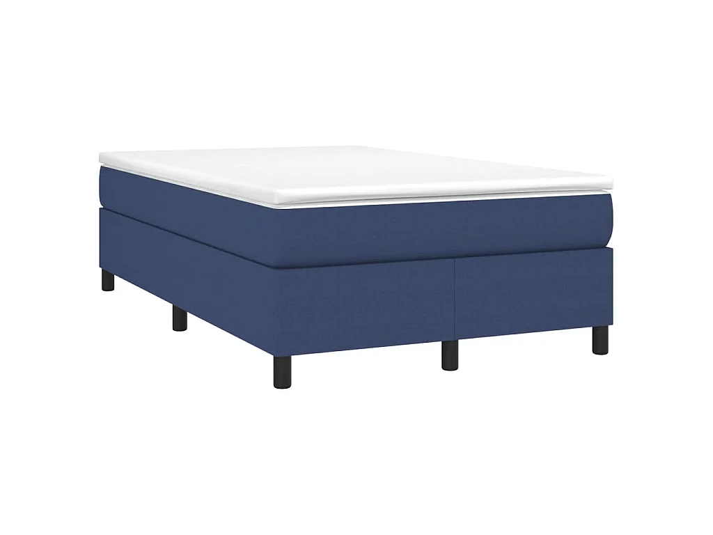 Boxspringbett mit Matratze Blau 120x190 cm Stoff