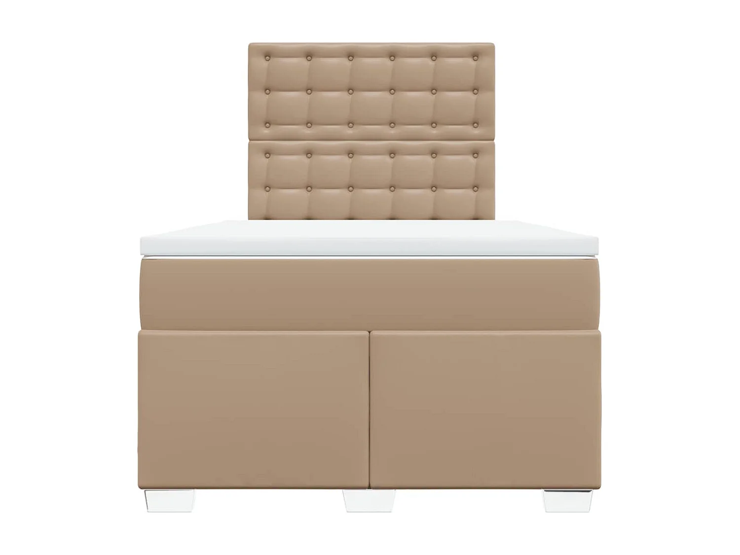 Sommier à lattes de lit avec matelas Cappuccino 120x200 cm