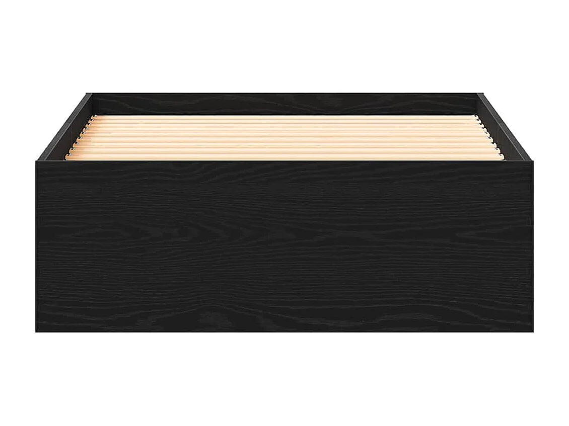 Struttura del letto Rovere Nero 100 x 200 cm Legno multistrato