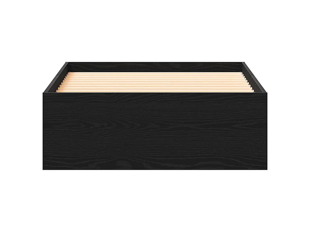 Struttura del letto Rovere Nero 100 x 200 cm Legno multistrato