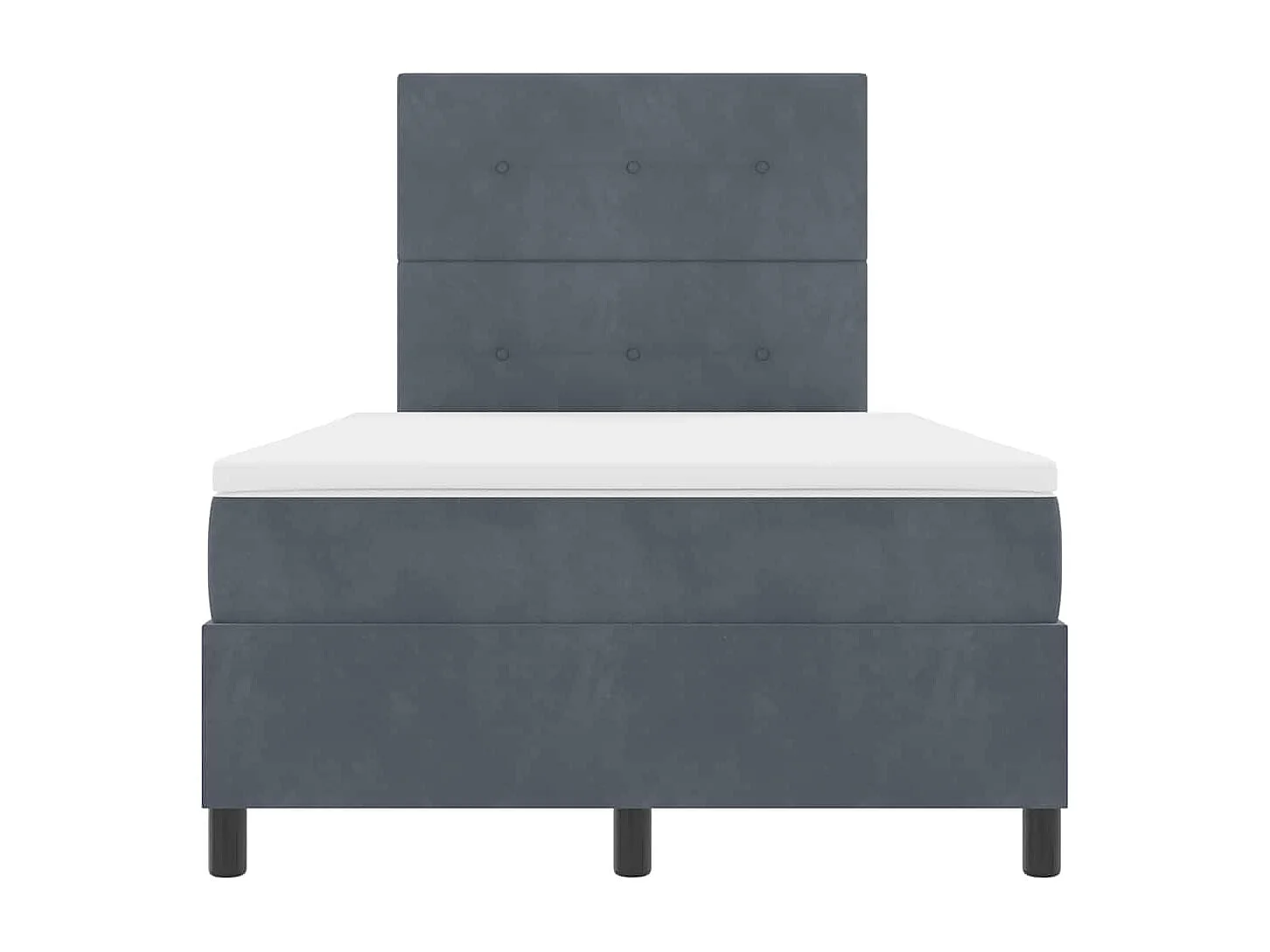 Boxspringbett mit Matratze Dunkelgrau 120 x 200 cm Samt
