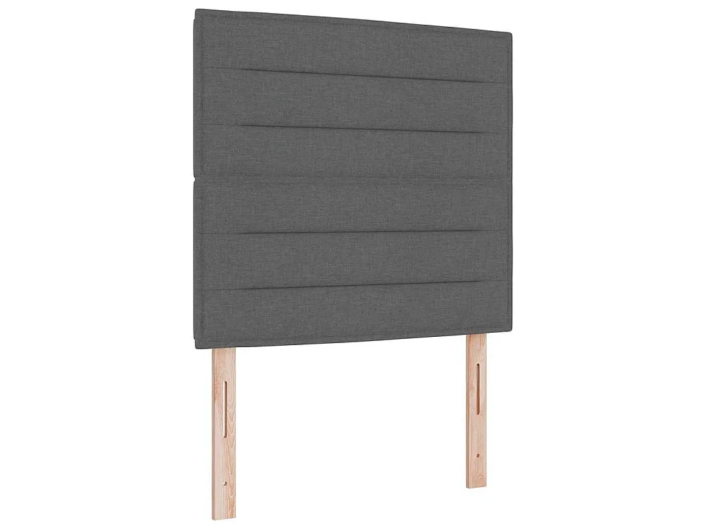 Boxspringbed met matras Donkergrijs 120 x 200 cm Stof
