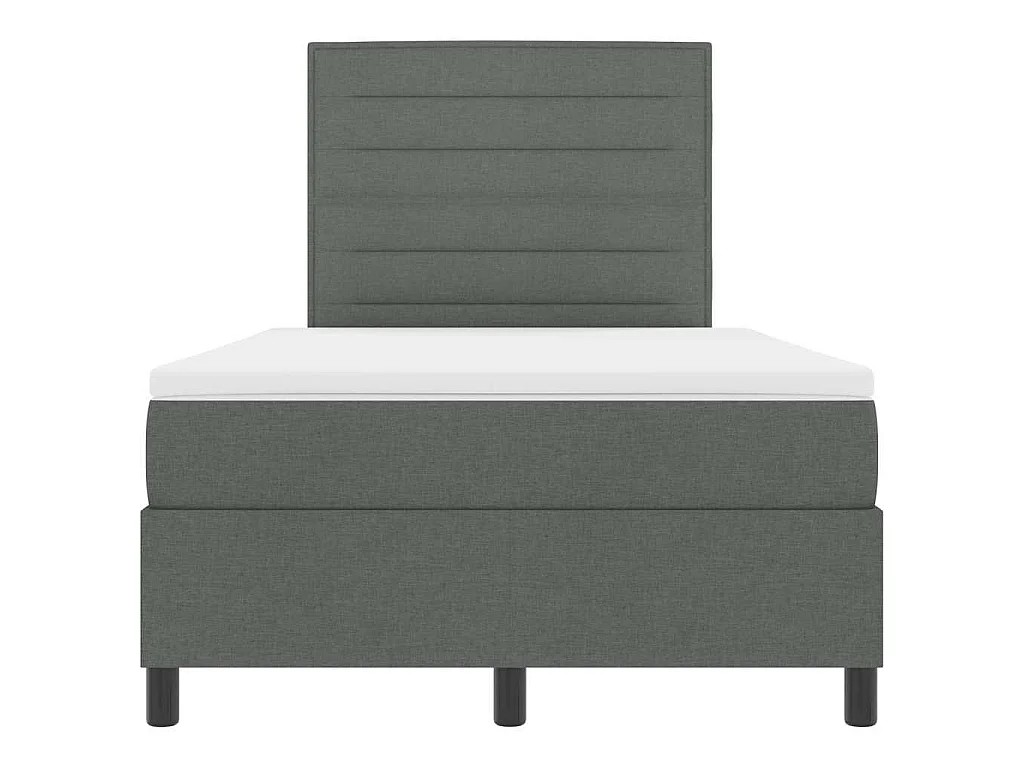 Boxspringbed met matras Donkergrijs 120 x 200 cm Stof