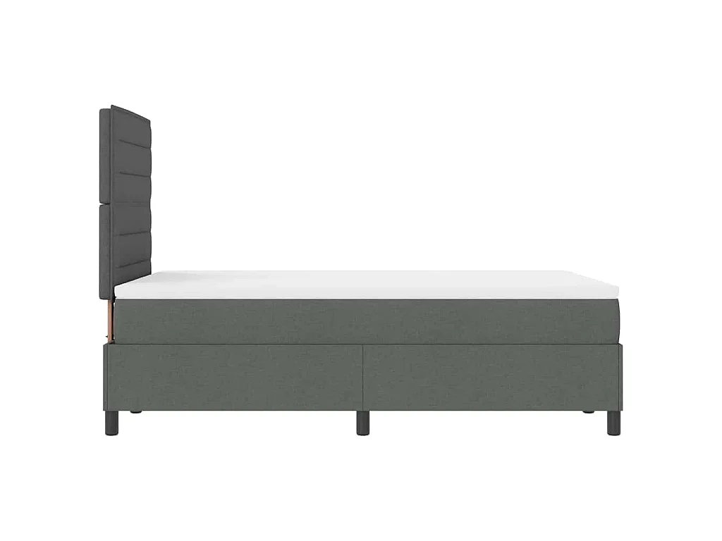 Boxspringbed met matras Donkergrijs 120 x 200 cm Stof