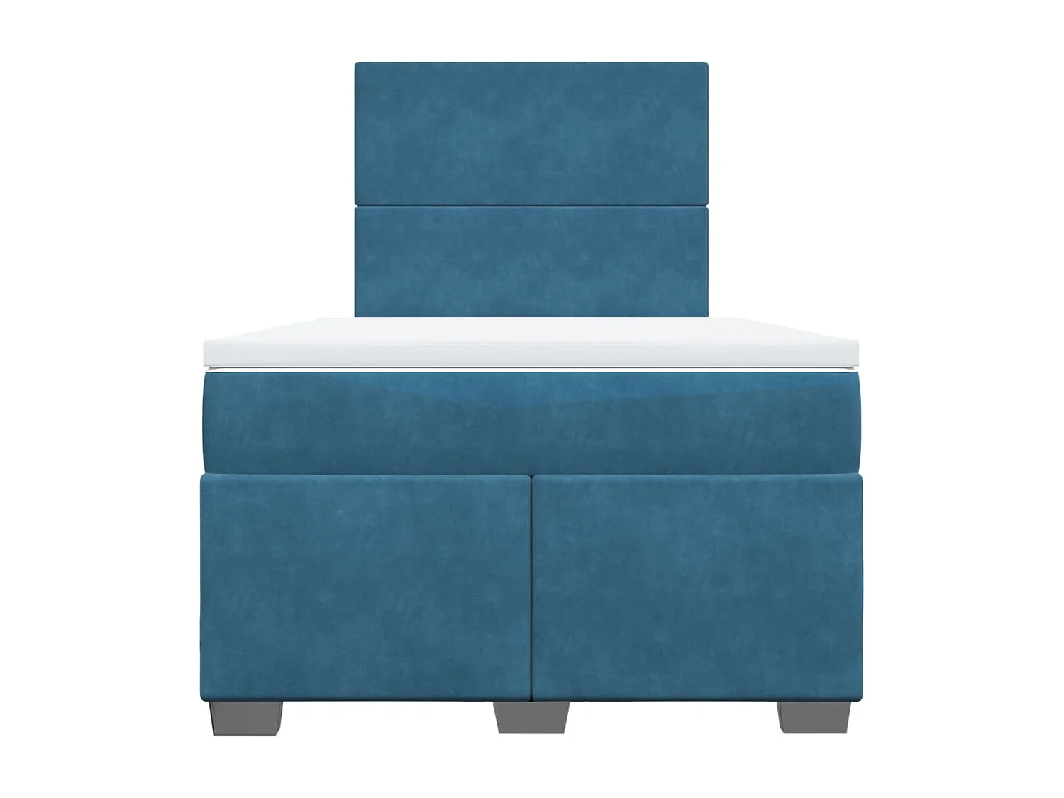 Giroletto a Molle con Materasso Blu 120x190 cm in Velluto