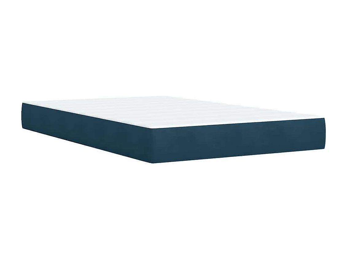 Cama boxspring com colchão 120x190 cm veludo azul