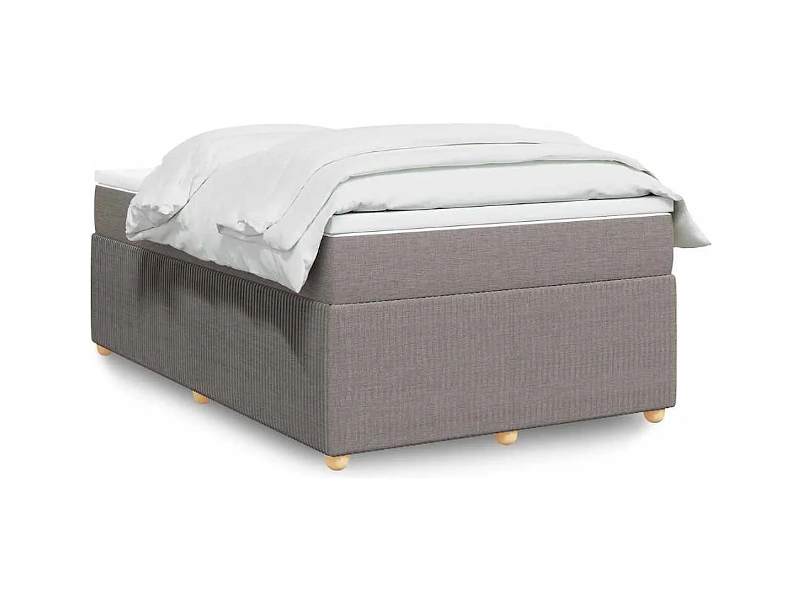 Sommier à lattes de lit avec matelas taupe 120x190 cm tissu