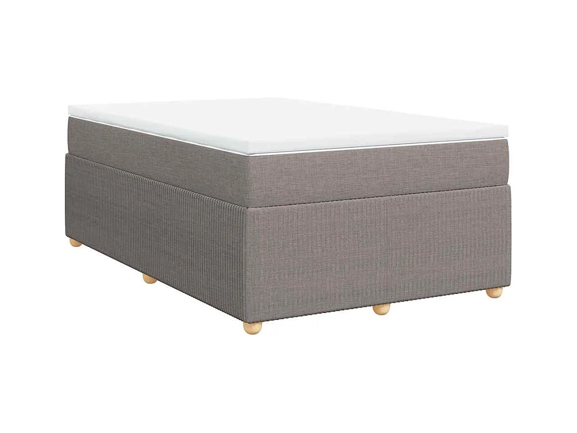 Sommier à lattes de lit avec matelas taupe 120x190 cm tissu