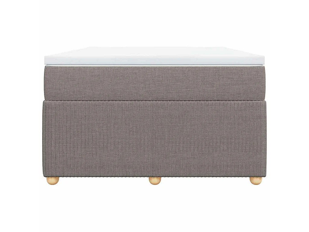Boxspring met matras stof taupe 120x190 cm