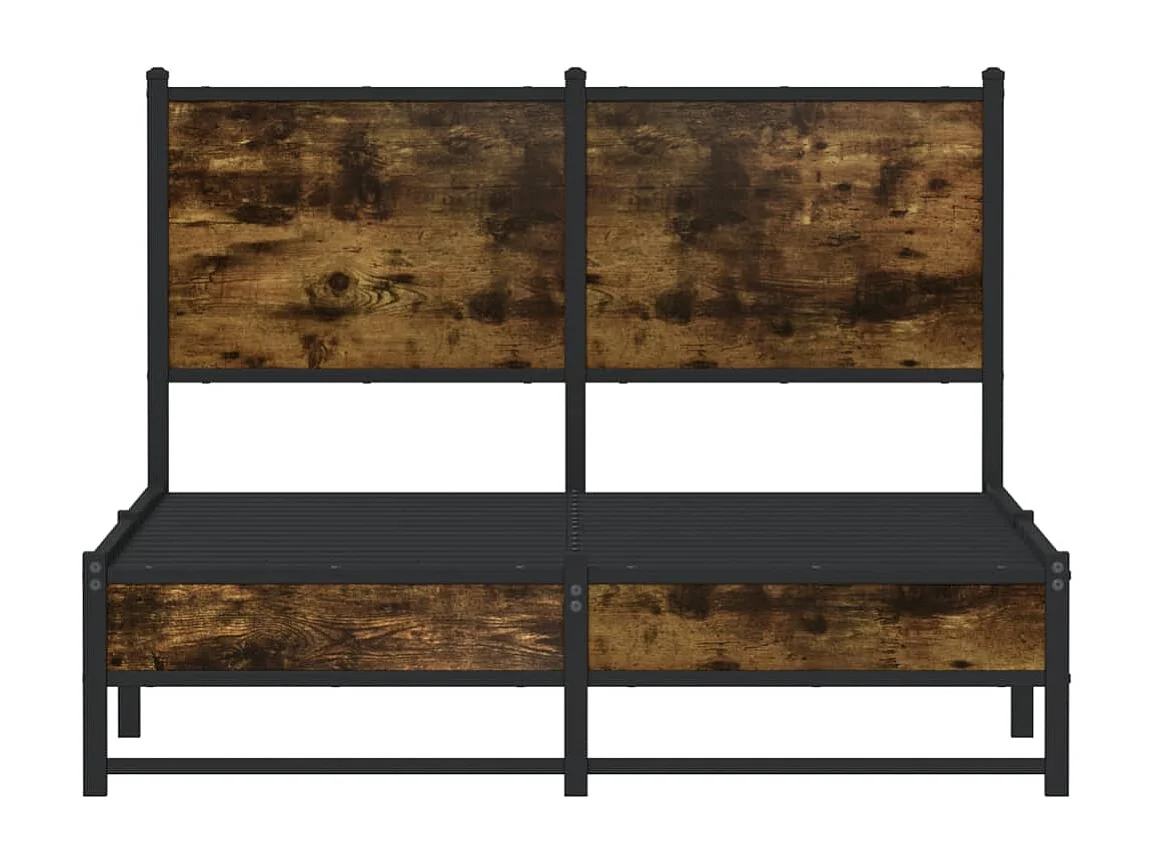 Giroletto senza Materaso in Metallo Rovere Fumo 120x200 cm