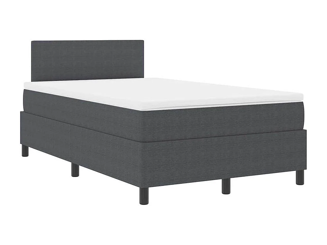 Boxspring bed Donkergrijs en Wit 203 x 120 x 88 cm