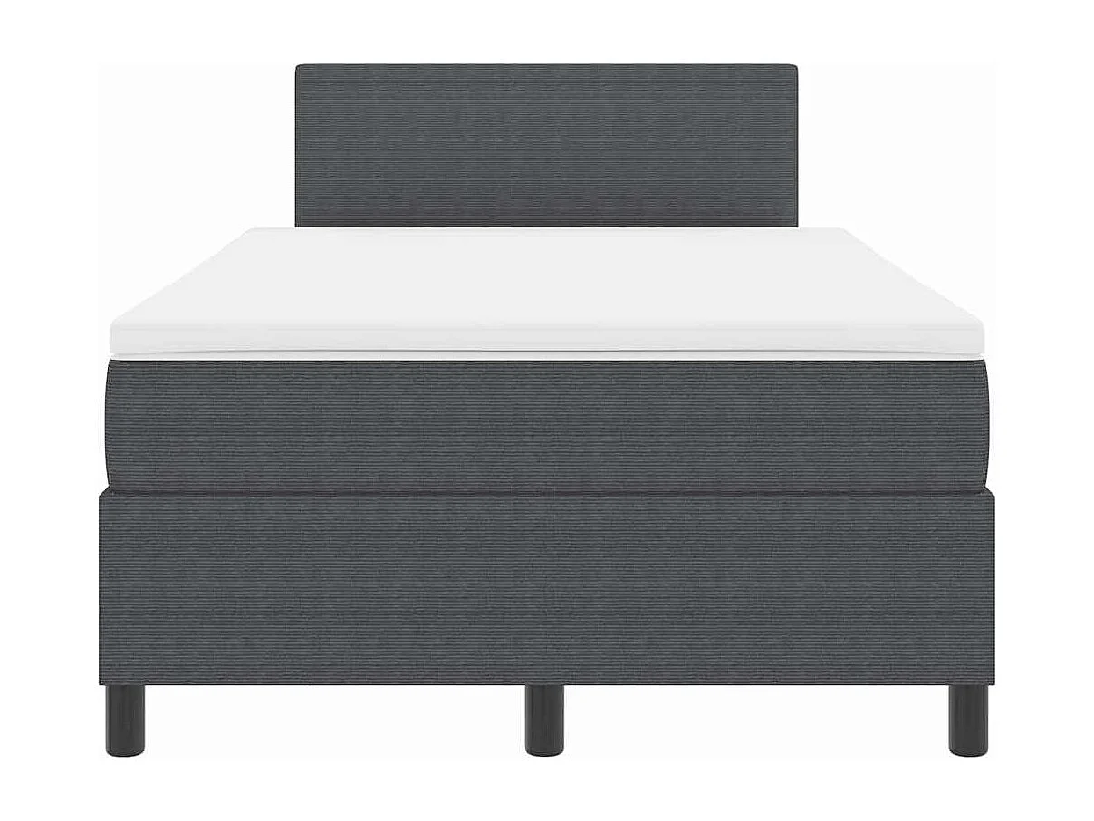 Boxspring bed Donkergrijs en Wit 203 x 120 x 88 cm