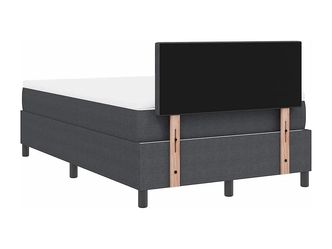 Boxspring bed Donkergrijs en Wit 203 x 120 x 88 cm