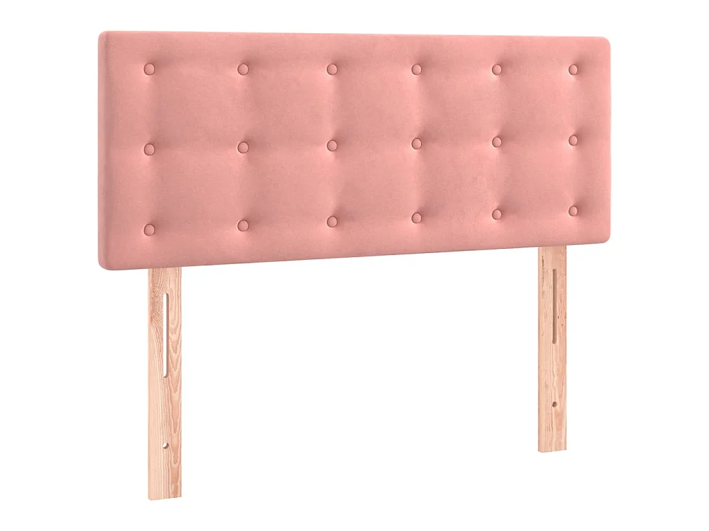 Boxspring met matras fluweel roze 120x190 cm