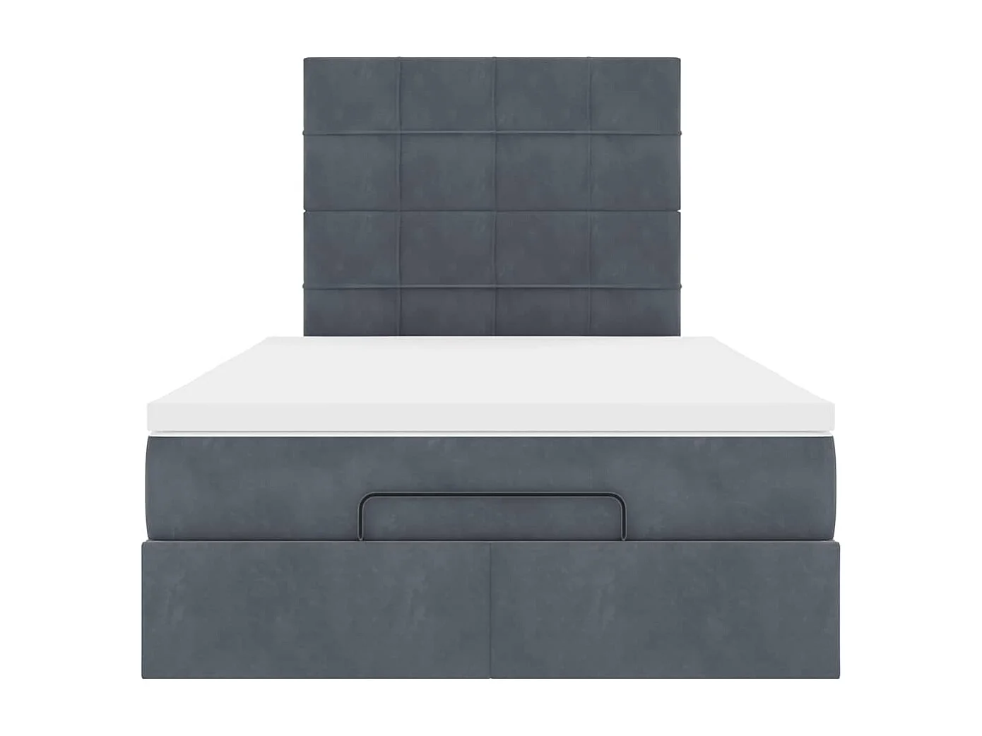 Struttura Letto Pouf con Materassi 120x200 cm Velluto