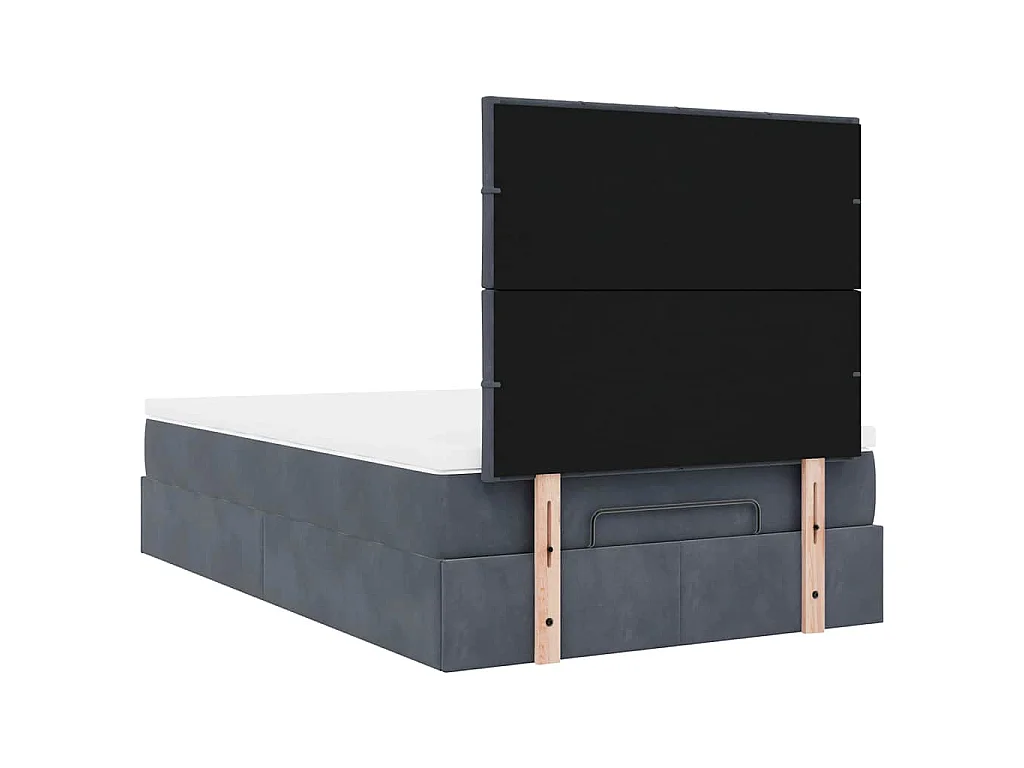 Ottoman bed met matrassen en LED's 120x200cm fluweel