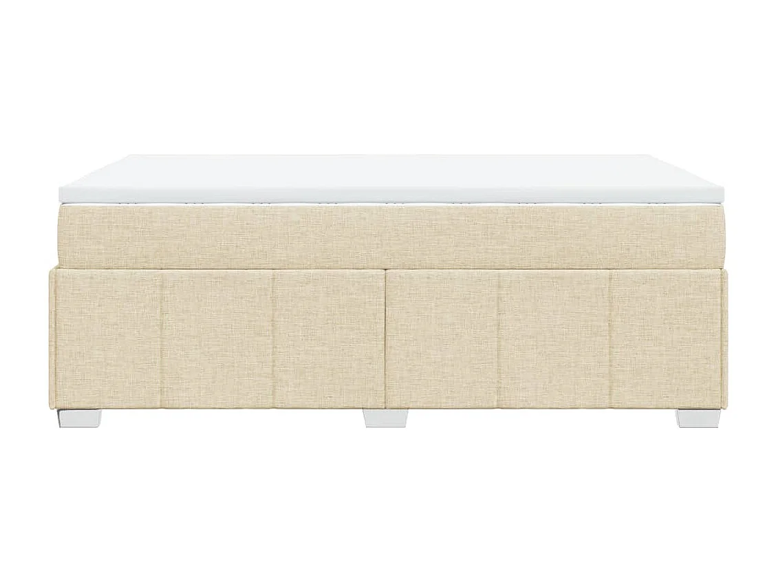 Cama boxspring com colchão 120x190 cm tecido cor creme