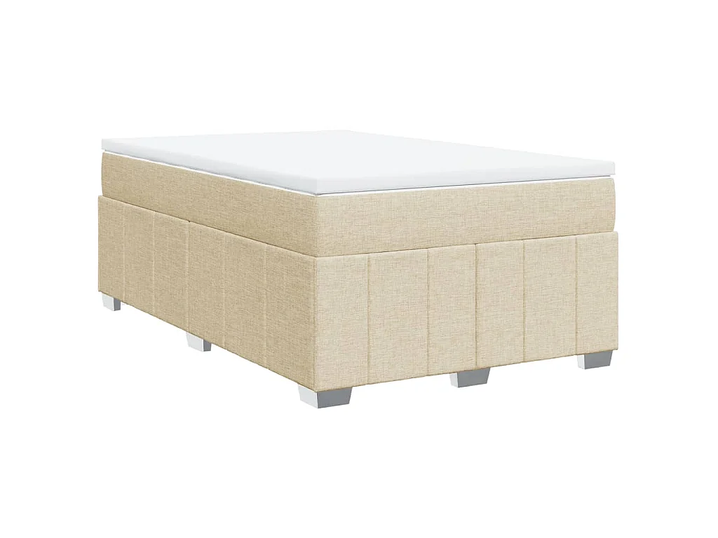 Boxspringbett mit Matratze Creme 120x190 cm Stoff