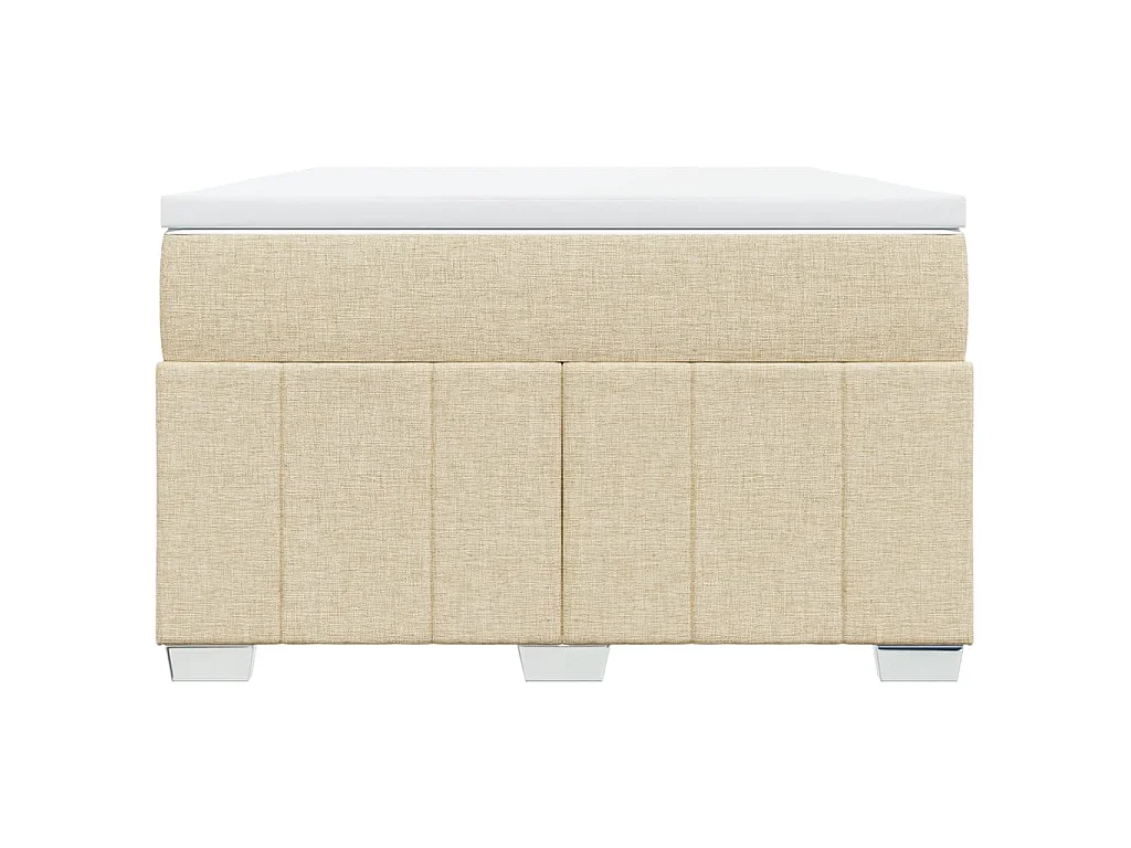 Boxspringbett mit Matratze Creme 120x190 cm Stoff