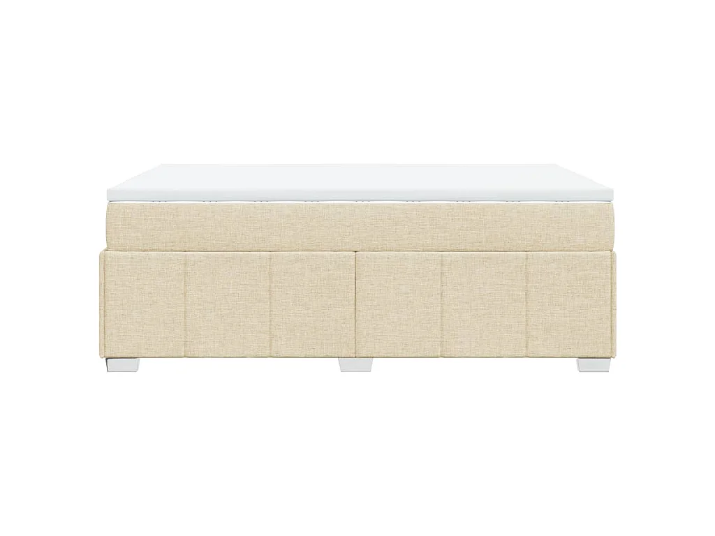 Boxspringbett mit Matratze Creme 120x190 cm Stoff