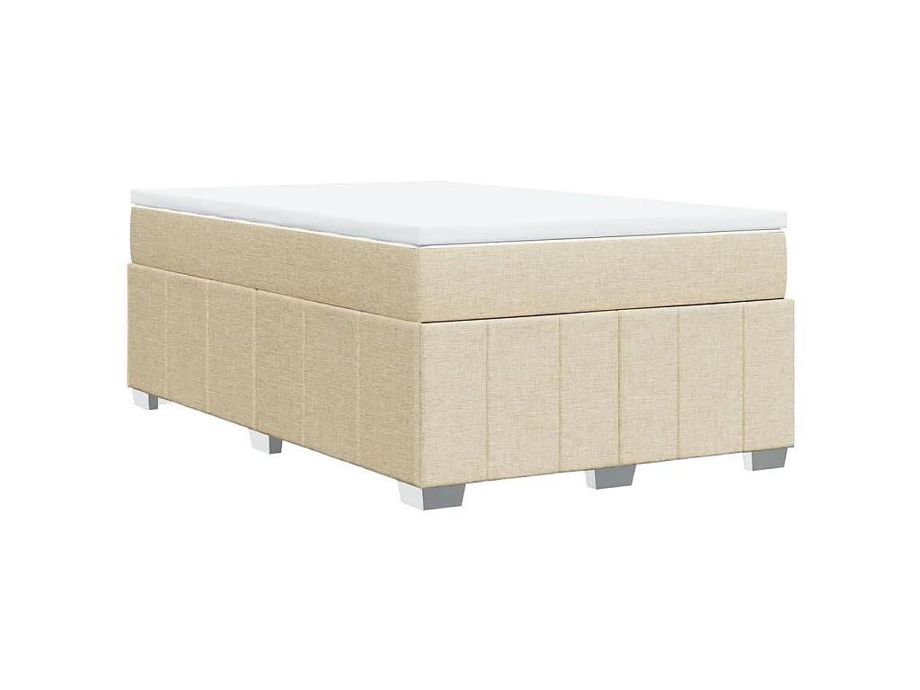 Boxspringbett mit Matratze Creme 120x190 cm Stoff