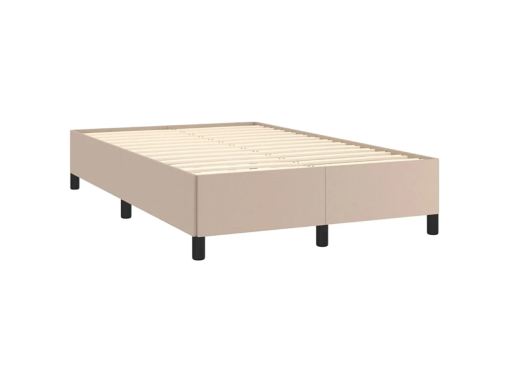 Sommier à lattes de lit avec matelas LED cappuccino 120x190 cm