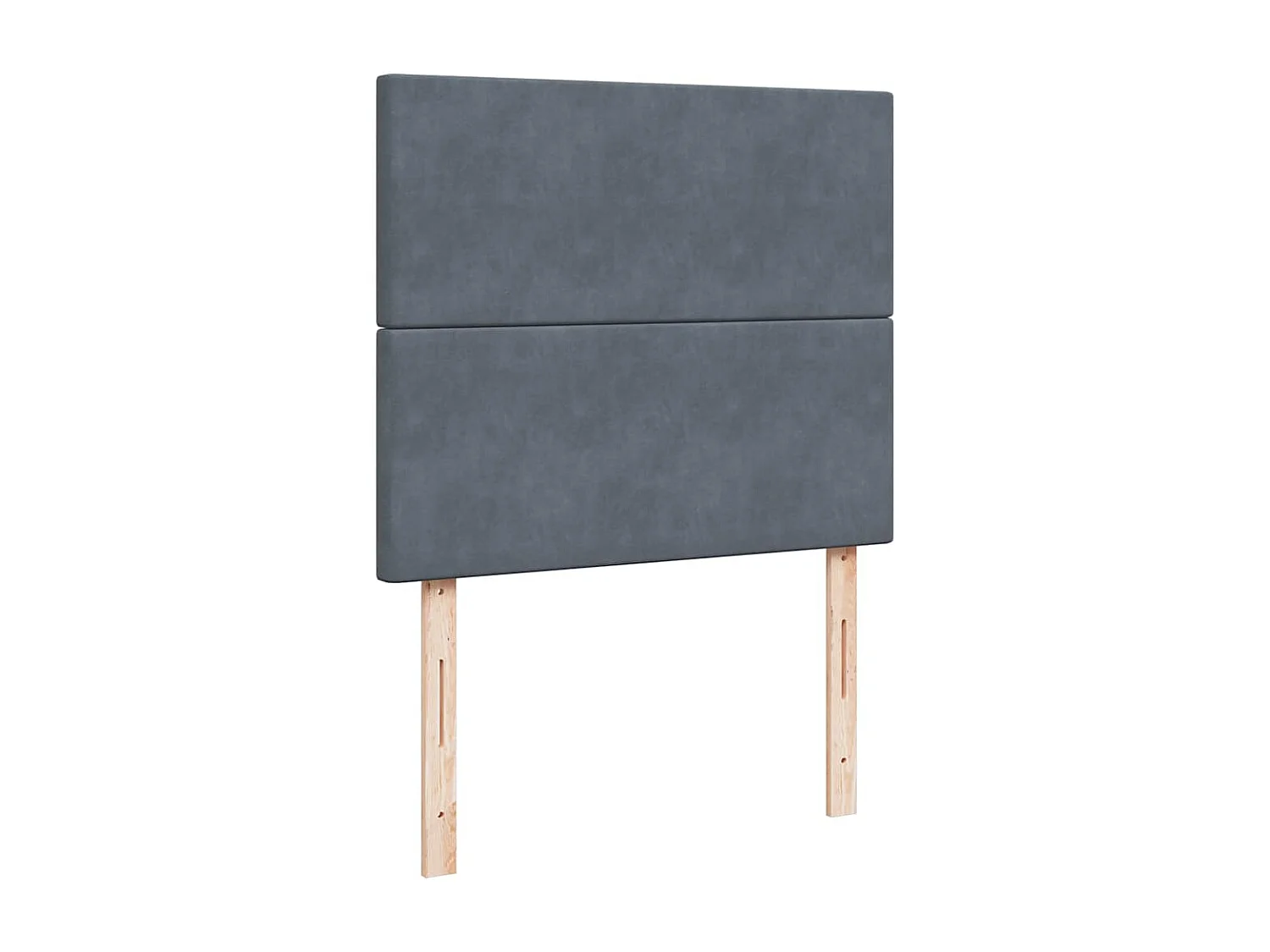 Cama box spring con colchón terciopelo gris oscuro 120x190 cm