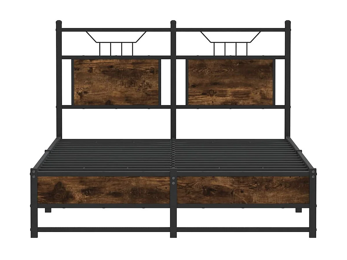 Bedframe zonder matras hout gerookt eikenkleurig 120x190 cm