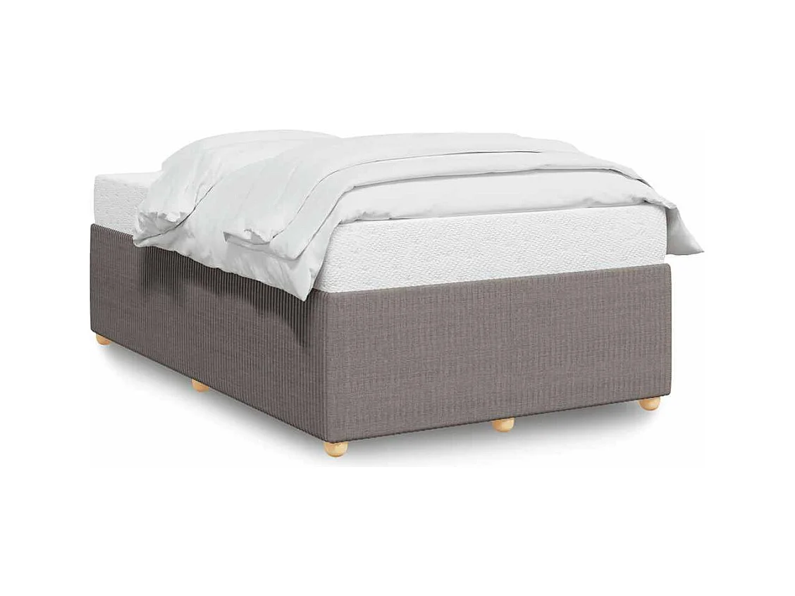 Cadre de lit sans matelas taupe 120x190 cm tissu