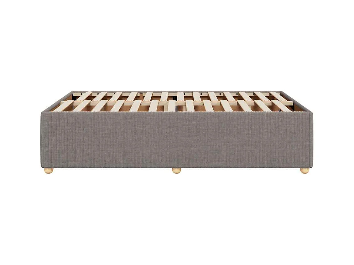 Cadre de lit sans matelas taupe 120x190 cm tissu