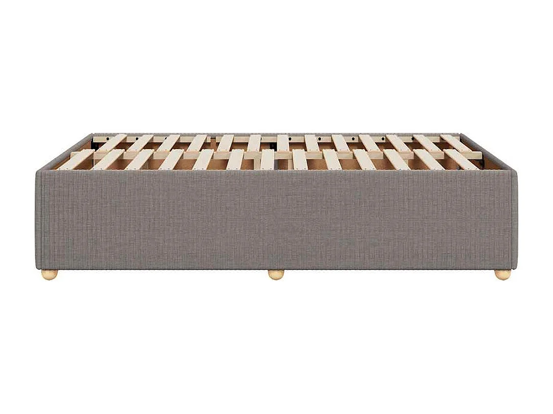 Bettgestell ohne Matratze Taupe 120x190 cm Stoff