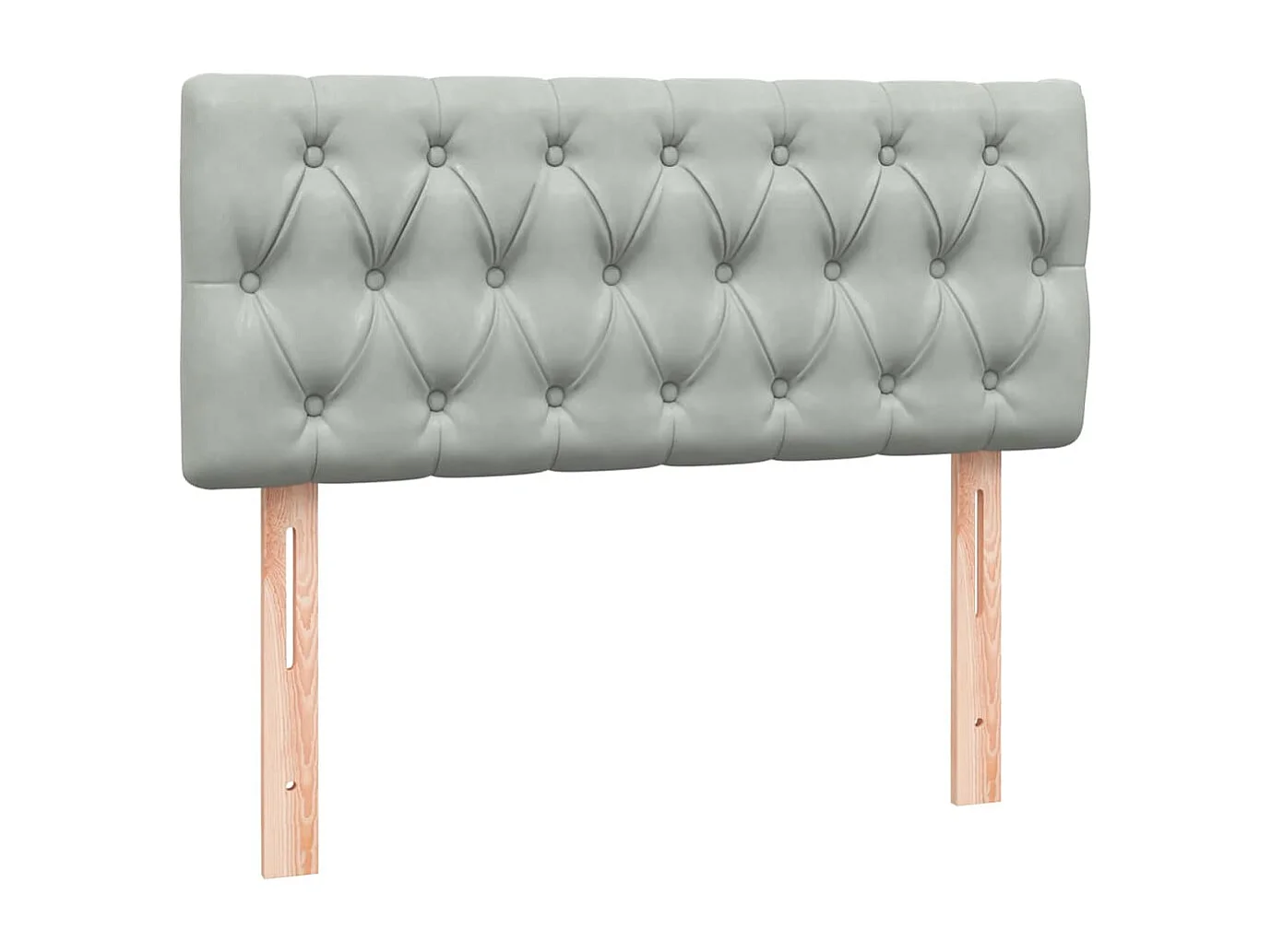 Boxspring met matras fluweel lichtgrijs 120x210 cm