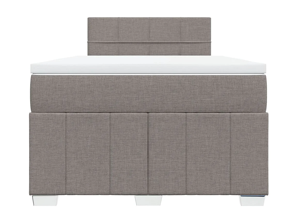 Sommier à lattes de lit avec matelas taupe 120x190 cm tissu