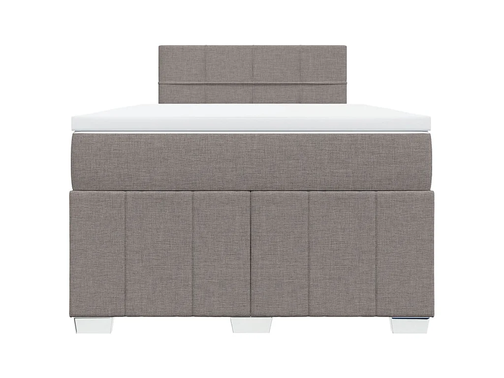 Boxspring met matras stof taupe 120x190 cm